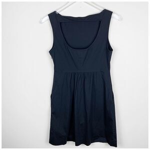 Barney’s Co-Op THEORY LBD Sleeveless Cotton‎ Open Back Dress Gathered 6